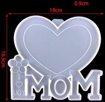 Siliconenmal Fotolijstje Love Mom Epoxy resin 16 cm per stuk, Hobby & Loisirs créatifs, Bricolage