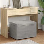 vidaXL Kruk Lichtgrijs 61 x 41 x 40 cm Velvet en Geengineerd, Verzenden, Nieuw