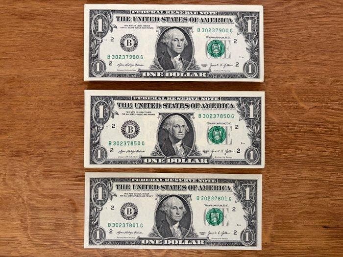 Verenigde Staten van Amerika. 100 x 1 Dollar Series 2021 -, Timbres & Monnaies, Billets de banque | Europe | Billets non-euro