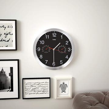 vidaXL Wandklok met quartz-mechanisme hygrometer thermometer, Huis en Inrichting, Verzenden, Nieuw