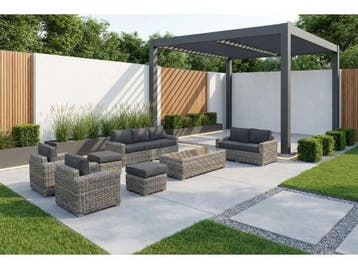 Veiling - Loungeset incl. kussens 7-delig, Nieuw