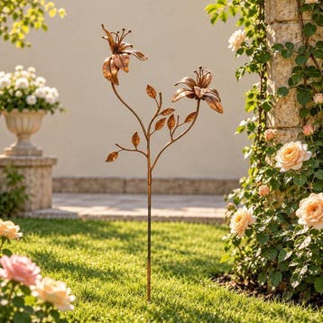 Decoratief ornament - Vintage Lily Stake Garden Ornament -
