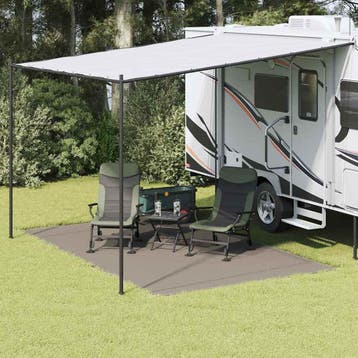 vidaXL Tenttapijt Lichtgrijs 400 x 250 cm Polyetheen, Caravanes & Camping, Accessoires de tente, Verzenden
