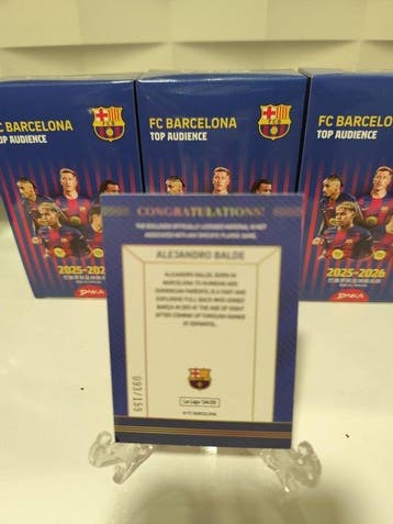 2025-2026 DAKA FC Barcelona Alejandro Balde Carte souvenir,, Nieuw