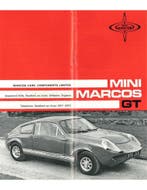 1969 MINI MARCOS GT ACCESSOIRES BROCHURE ENGELS, Nieuw