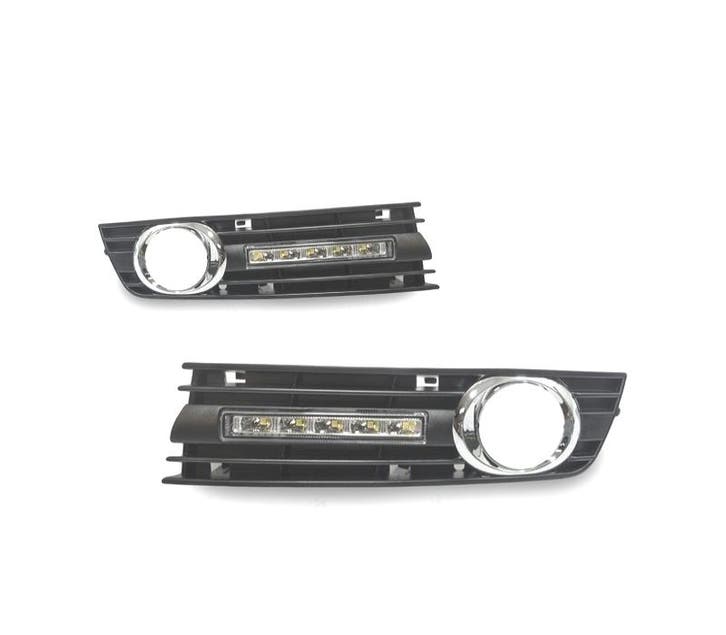 GRILLES LED DAYLIGHT POUR AUDI A4 B6 00-04 NOIR, Auto-onderdelen, Verlichting, Verzenden