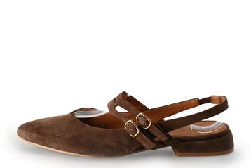 Manfield Slingbacks in maat 39 Bruin, Verzenden