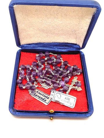Chapelet - Chapelet rare en argent 925 et améthyste lavande