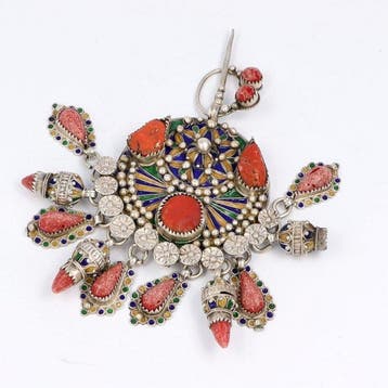 Tribu berbère : Beni Yenni Argent ensemble de bijoux en