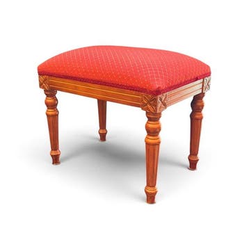 Voetbankje - Hout - Textil Original