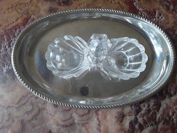Baccarat - Salière et poivrière (2) - Cristal, inox