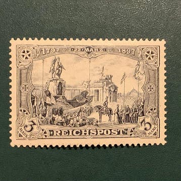 Duitse Rijk 1900 - 3 Mark Reichspost einwandfrei gekeurd, Postzegels en Munten, Gestempeld