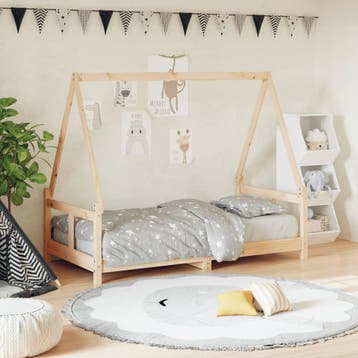 vidaXL Kinderbedframe 80x160 cm massief grenenhout, Verzenden