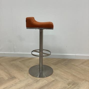 Satelliet barkruk met ring, zithoogte 82 cm , oranje -, Gebruikt