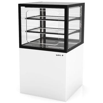 Neutrale Vitrine | INTEGRA | Wit/Zwart | 3 Niveaus |, Verzenden, Nieuw in verpakking