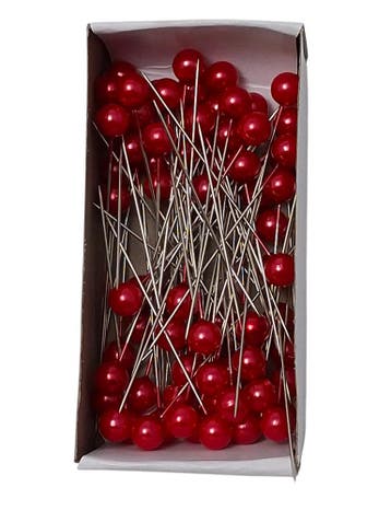 Parelspelden Push pin Rood 8 mm Set 72, Nieuw
