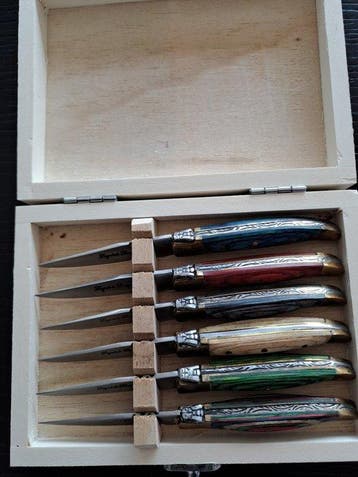 Couteau de table (6) - Bois, Métal - Laguiole