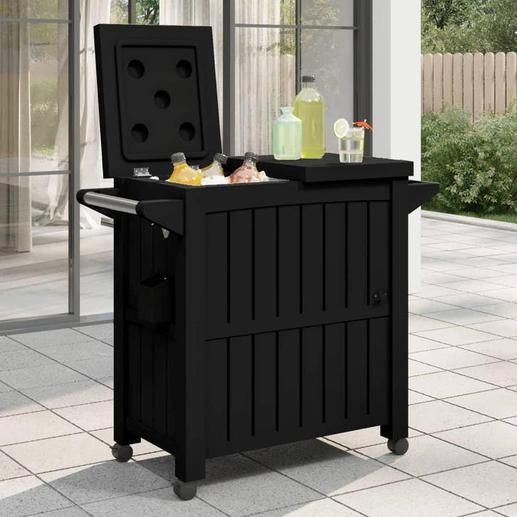 vidaXL Serveerwagen 3-in-1 polypropeen zwart, Maison & Meubles, Cuisine | Ustensiles de cuisine, Envoi