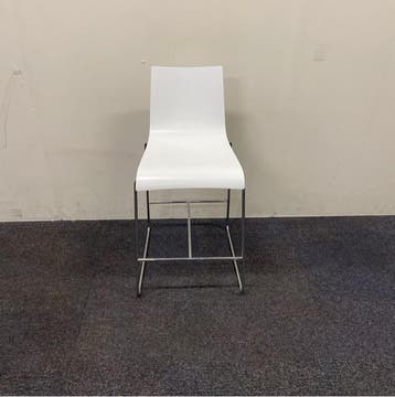 barkruk zithoogte 61 cm, wit - chroom, Gebruikt