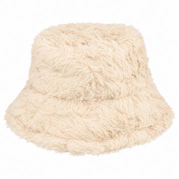 Bucket Hat Hoedje - Imitatiebont - Creme