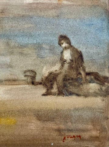 Franse school (XX) - Port de pécheurs, Antiek en Kunst