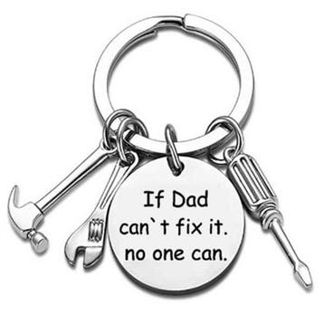 Fako Bijoux - Sleutelhanger If Dad Cant Fix It, No One Can, Verzenden, Nieuw