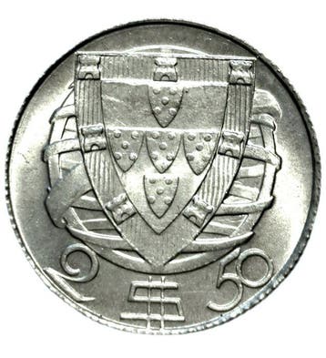 Portugal. Republic. 2 ½ Escudos 1948 (Sans prix de réserve)