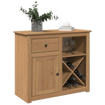 vidaXL Dressoir met lade PANAMA 93x40x80 cm massief, Verzenden