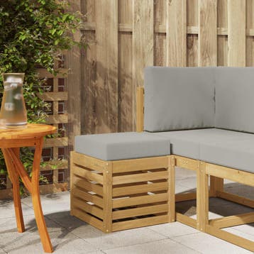 vidaXL Buitenstoel Bank Massief Acacia Hout Whitewash en, Verzenden, Nieuw