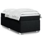 vidaXL Boxspring met matras stof zwart 90x200 cm, Verzenden, Nieuw