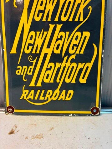 New York, New Haven and Hartford Railroad – Vintage emaille, Nieuw
