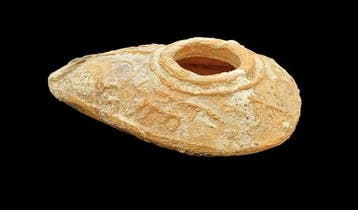 Byzantijns Terracotta olielamp - 95 mm (Zonder minimumprijs)