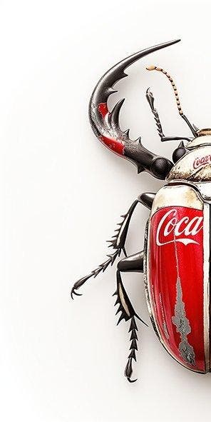 F2B - BeetleCan Coca 4I8, Antiek en Kunst, Kunst | Designobjecten