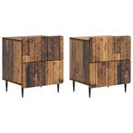 vidaXL Nachtkastje 2 pcs Oud hout 43 x 34,5 x 49,5 cm, Verzenden, Nieuw