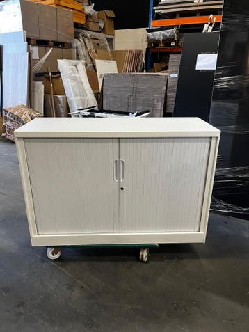 Roldeurkasten En Archiefkasten - Wit– Met slot - 80x120x45cm, 100 tot 150 cm, Verzenden, Nieuw, Minder dan 100 cm