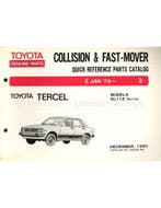 1980 TOYOTA TERCEL SNEL ONDERDELENHANDBOEK ENGELS