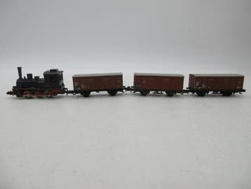 Minitrix N - Rame automotrice (4) - T3 avec 3 wagons de, Nieuw