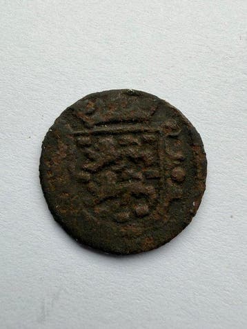 Nederland, Friesland Duit 1665 – Misslag (Zonder, Postzegels en Munten