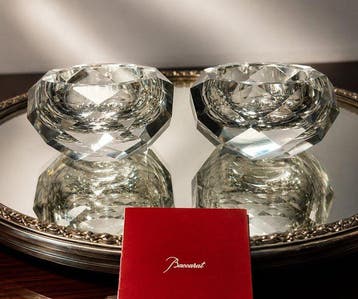 Baccarat - Salière et poivrière (2) - Diamond cut - Cristal