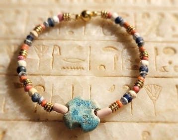 Oud-Egyptisch Verguld Kralenarmband - Sleutel van het
