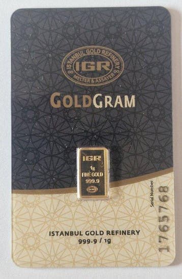 1 gram - Goud .999 - IGR, UAE - Verzegeld (Zonder