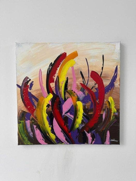 Tran th huyn trân - Équilibre Dynamique 50 50 cm  Vendu, Antiek en Kunst, Kunst | Schilderijen | Modern