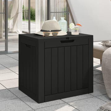 vidaXL Tuinbox 55,5x43x53 cm polypropeen zwart, Verzenden