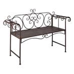 vidaXL Tuinbank 132 cm staal antiekbruin, Verzenden
