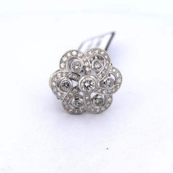 Bague Platine - 2.07ct. tw. Diamant (Naturelle) - Diamant, Handtassen en Accessoires, Ringen, Nieuw