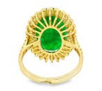 Bague - 14 carats Or jaune - 10.21ct. tw. Émeraude - Diamant, Handtassen en Accessoires, Ringen, Nieuw