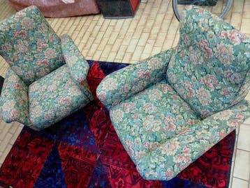 Fauteuil - stof ijzer - Kopie van vintage fauteuils