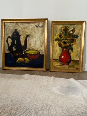 Raymond De Roeck (1924) - Koffiekan en zonnebloem