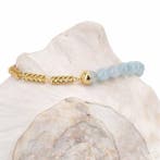 Sans prix de réserve - Bracelet Plaqué or Aigue-marine -