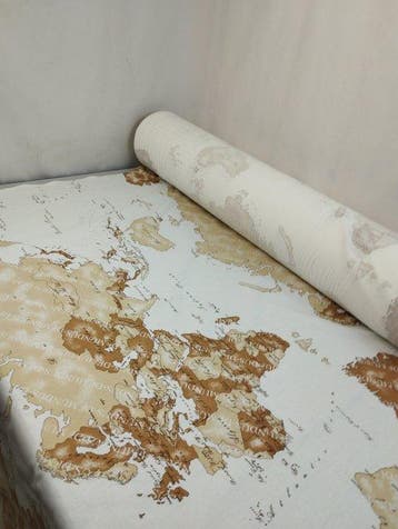 Weelderige handgeprinte katoenen snit 500×160 - Textiel -